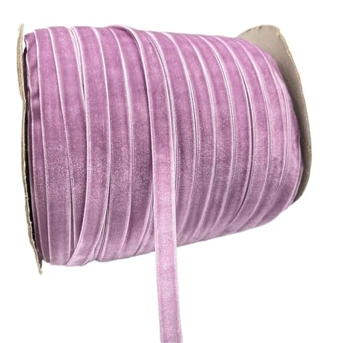 Vintage Samtband Spule Gelb Lila Cyan, Kunsthandwerk Band for Haarschleife, 5yards 10mm Hochzeit Handgefertigtes Band(Purple) von LIFABOLA