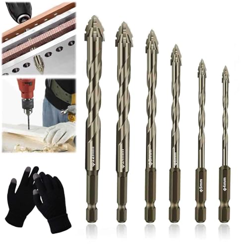 New Four-Flute Sawtooth Eccentric Drill Bit, Sawtooth Eccentric Drill Bit, Efficient Drill and Tap Set, Titanium-Coated Design High-Strength Eccentric Twist Drill Bit (4+5+6+8+10+12) von LIFECOSM