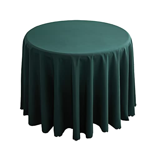 Runde Outdoor Tischdecke Aus Satin Und Polyester - Einfarbig Für Küche, Esszimmer, Weihnachten, Hochzeit, Hotel, Bankett, Garten - Dunkelgrün, 160cm Runde Outdoor Tischdecke Aus Satin Und Polyester - Einfarbig Für Küche, Esszimmer, Weihnachten, Hochzeit, Hotel, Bankett, Garten - Dunkelgrün, 160cm von LIFEDX