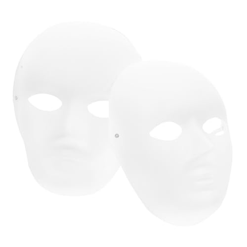 LIFKICH 1 Set Blanko-Maske Aus Papier, Vollgesichtsmaske, Cosplay, Bemalbare Gesichtsmaske, DIY-Maske, Leere Gesichtsmaske, Malerei, Maske, Dekoration von LIFKICH