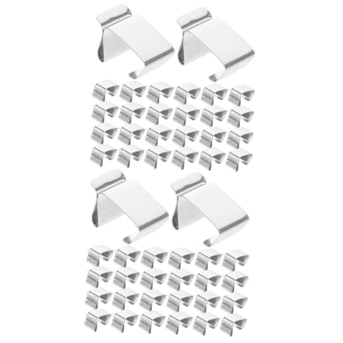 LIFKICH 100 Stk weihnachtsdeko christmas decorations weihnchtsdeko Clips zum Aufhängen Kabelclips selbstklebend Liste Weihnachtslicht-Clips Lichthaken für den Außenbereich Metall Silver von LIFKICH