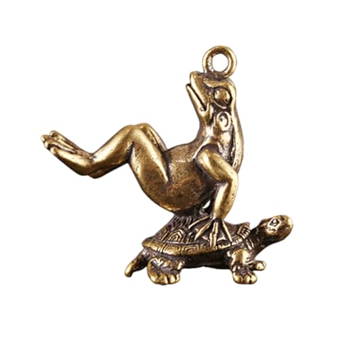 LIFKICH 1stk Dekoration Speichern Kreative Büroverzierung Schildkröte Rücken Frösche Figur Ornament Vintage Wohnkultur Desktop-schmuck Für Zu Hause Schildkrötenfigur Tier Messing Bronze- von LIFKICH