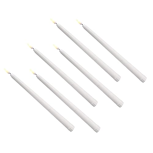 LIFKICH 6er Set LED Kerzenlichter Mit Langem Stab Flackernde Elektronische Kerzen Für Halloween Und Weihnachtsdekoration Warmweißes Licht Ohne Batterien von LIFKICH