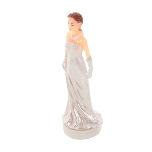 LIFKICH Kasten Spieluhr Drehende Puppe Indoor-figur Braut- Und Bräutigamfigur Liebespaar Figur Miniatur-paarstatue Tänzerpuppe Innendekoration Hochzeit Diy Dekor Heimdekoration Weiß Harz von LIFKICH