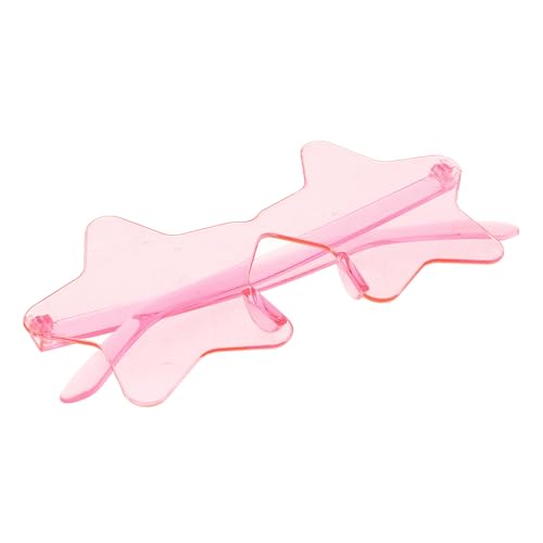 LIFKOME 1 Paar Pentagramm- Cosplay Pentagramm-partybrille Gläser Brille Mit Großem Rahmen Trendy Lustige Spezifikationen Glühen Glühstäbe Kreis Stern Stk Rosa von LIFKOME