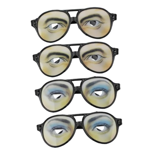 LIFKOME 1 Satz 4 Stk Augen-Party-Brille schnapsgläser faschingsbrille dekoration party Geschenkidee partyglasses Geburtstagsfeier Brille lustige Brille Foto-Requisite Partybrille Plastik von LIFKOME