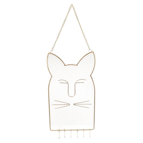 LIFKOME 1 Satz Katze Schmuck Aufhänger Inhaber Verkauf Staffeleien zum Ausstellen steht Tellerständer jugenfeuwerk schmuck sale Schmuckhalter Ohrringhalter vergoldetes Schmiedeeisen Golden von LIFKOME