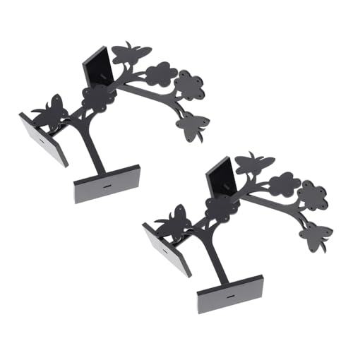 LIFKOME 1 Satz Schmetterlings Ohrringe Präsentation Ständer Anhänger Für Armbänder Desktop -stand Ohrring-aufbewahrungsregal Vitrine Tischständer Zum Ausstellen Anzeige Acryl Black 6st von LIFKOME