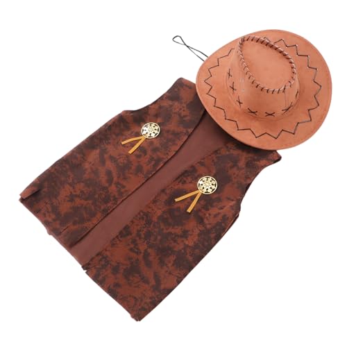 LIFKOME 1 Set Jeansanzug Herrenbekleidung Cowboyhut Cowboykostüm Für Cowboykostüm Für Erwachsene Cowboyzubehör Für Männer Cowboykostüm Für Erwachsene Western Cowboykostüm Für Männer von LIFKOME