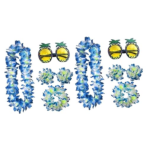 LIFKOME 10 Stk Partybrillen faschingskostüme fasnachtskostüme Festliche Dekoration Hawaii-Party hawaiianische Partygeschenke hawaiianische Blumenkette Ananas-Brille lustige brille Blue von LIFKOME