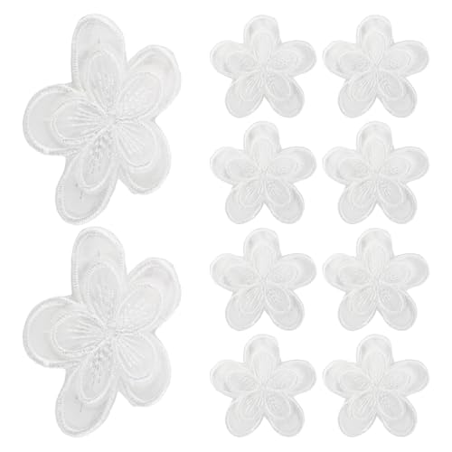 LIFKOME 10 Stück Weiße Organza-spitzenflicken, Selbstklebend, Ohne Nähen, Bestickte Blumenapplikationen Zum Reparieren Von Kleidung, Röcken Und Spitzenkleidern LIFKOME 10 Stück Weiße Organza-spitzenflicken, Selbstklebend, Ohne Nähen, Bestickte Blumenapplikationen Zum Reparieren Von Kleidung, Röcken Und Spitzenkleidern von LIFKOME
