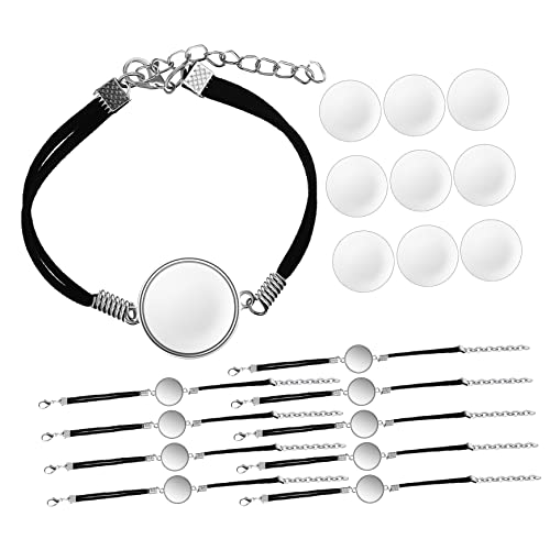 LIFKOME 10St Armband weichnachtsgeschke bastelzeug unikal Armreifen-Lünette-Tablett Kit zur Schmuckherstellung Bieger schlüsselanhänger schmuckherstellung versorgung Armbänder Kunstleder von LIFKOME