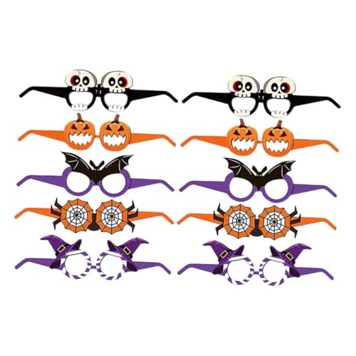 LIFKOME 10St Halloween-Brille Neuartige Partybrille dekorative Brillen aus Papier Brillenhalter für halloween costume halloween kleidung schnapsgläser Partyzubehör tragbare Partybrillen von LIFKOME