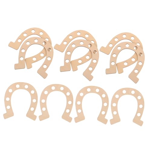 LIFKOME 10pcs DIY Graffiti Hufeisenausschnitte Unvollendete Leere -form -holzscheiben von LIFKOME