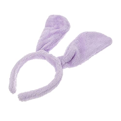 LIFKOME 1Stk Stirnband mit Tierohren Haaropper Eselsohren Oger Bands Haarnadel halloween haarreif halloween headband Haarreif für Make-up Kugel Haarband Partyzubehör Plüschstoff Lavender von LIFKOME