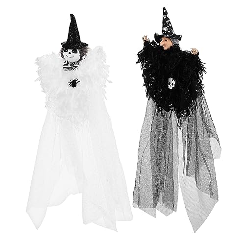 LIFKOME 2 Stk Halloween-Dekoration halloween figuren halloween-figuren costume halloween halloweendeko halloweenkürbis Haube grimmig hängen hängende Geister Horror-Party-Dekorationen von LIFKOME