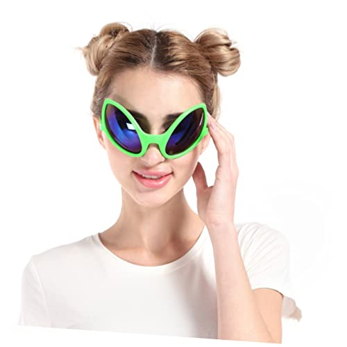 LIFKOME 2 Stk Lustige Partybrille Mit Alien-form Alien-eye-sonnenbrille Schicke Halloween-brille Außerirdische Brille Für Die Party Brille Für Alien-kostüm Neuheit Brille Prop Green von LIFKOME