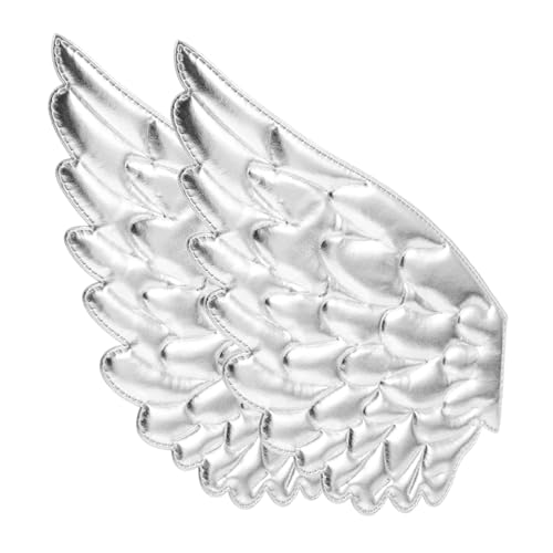 LIFKOME 2 Stück Engelsflügel Zubehör Nähenkostümdekoration Taschen Bügelbild Engel-Kleiderapplikation dekorativer Aufnäher Bügelapplikation Patch Polyester Silver LIFKOME 2 Stück Engelsflügel Zubehör Nähenkostümdekoration Taschen Bügelbild Engel-Kleiderapplikation dekorativer Aufnäher Bügelapplikation Patch Polyester Silver von LIFKOME