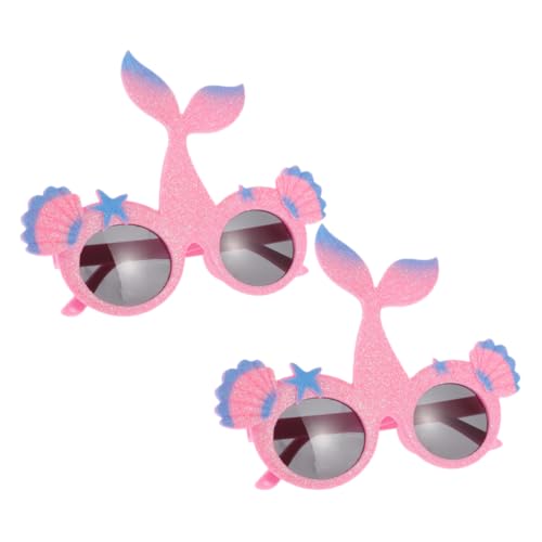 LIFKOME 2 Stück Meerjungfrau Brille Partyzubehör Für Meerjungfrauen Neuartige Partybrille Hawaii-kostümzubehör Lustige Brille Für Party Meerjungfrau Geburtstagsdekoration Rosa Abs von LIFKOME