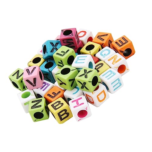 LIFKOME 200Stücke Acryl Buchstabenperlen Für Schmuckherstellung Lose Alphabet Perlen Zum Auffädeln Von Armbändern Und DIY Projekten von LIFKOME