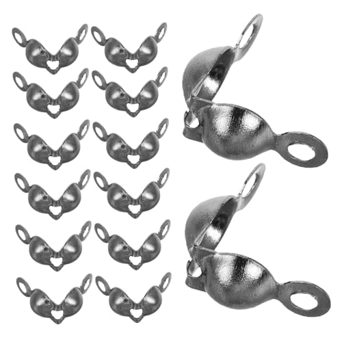 LIFKOME 200Stücke Perlenkappen Eisen Quetschperlen Für Schmuckherstellung Umklappbare Crimpabdeckungen Für Halsketten Armbänder Ohrringe DIY Basteln Schwarz LIFKOME 200Stücke Perlenkappen Eisen Quetschperlen Für Schmuckherstellung Umklappbare Crimpabdeckungen Für Halsketten Armbänder Ohrringe DIY Basteln Schwarz von LIFKOME