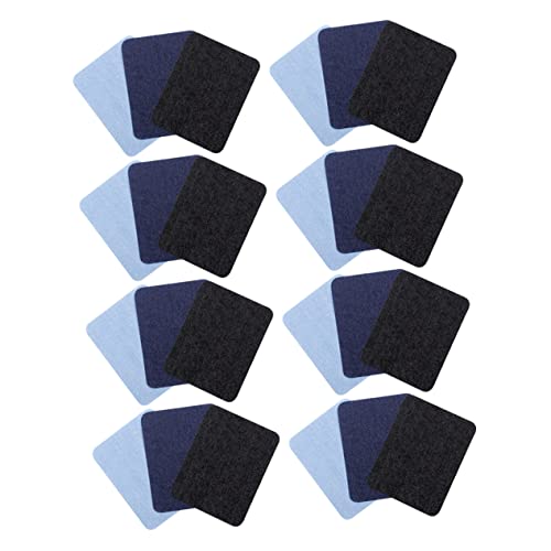 LIFKOME 24Stücke Bügelbare Jeans Patches Flicken Für Bekleidungsreparatur Schwarze Dunkelblaue Und Hellblaue Patches DIY Reparatur Zubehör Für Kleidung von LIFKOME