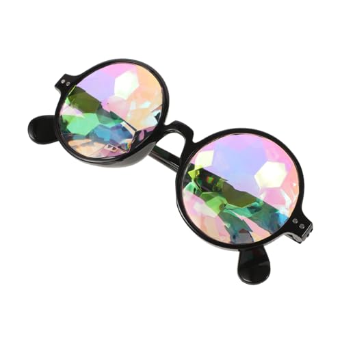 LIFKOME 2St Gläser Rave-Brille Steampunk-Sonnenbrille flippige Prismenbrille Prismen-Sonnenbrille zarte Spaßbrille kinderbrille faschingsbrille dekorative Spaßbrille Partybrille Glas Black von LIFKOME