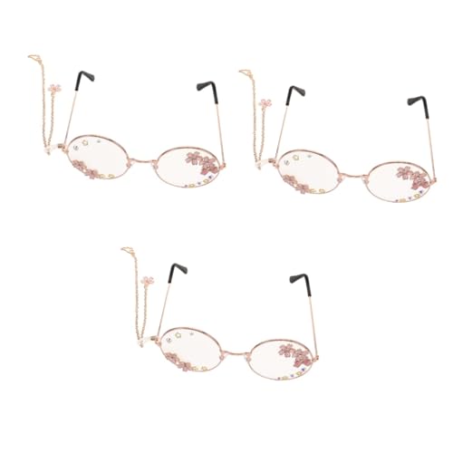 LIFKOME 3 Stück Gothic Schleife Runde Brille Cosplay Brille Für Damen Süße Brille Cosplay Party Brille Kawaii Brille Cosplay Zubehör Lustige Brille Damen Cosplay Brille Für Damen von LIFKOME