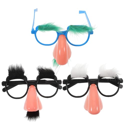 LIFKOME Einzigartige Brille mit Schnurrbart und Großer Nase Partygeschenke für Die Feiertage Verkleidungsbrille für Erwachsene 3-teiliges Set von LIFKOME