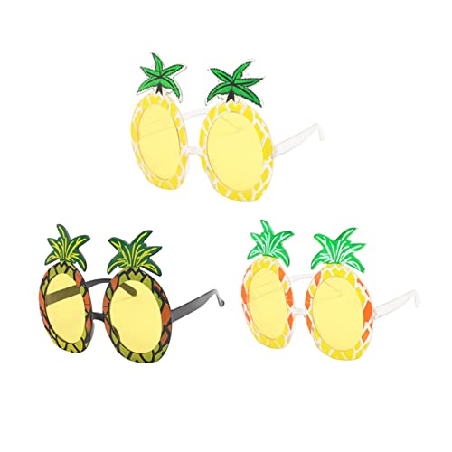 LIFKOME 3st Karneval Brille Kostüm Party Favor Brillen Ananas Mit Sonnenbrille Ananas Brille Ananas-tiki-brille Herzförmige Brille Transparente Bonbonfarbe Tropische Partybrille Partyglas von LIFKOME