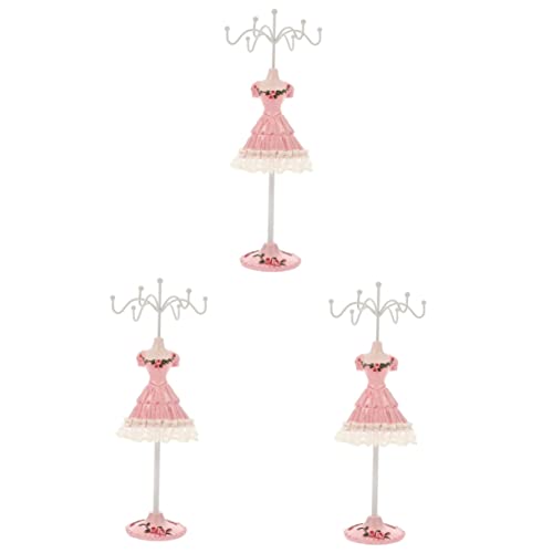 LIFKOME 3st Schaufensterpuppen-schmuckständer K?rper Form Halskette Halter Halsketten-rack-display Puppenschmuckhalter Puppe Schmuck Halter Regal Rosa Harz Ring Anhänger von LIFKOME