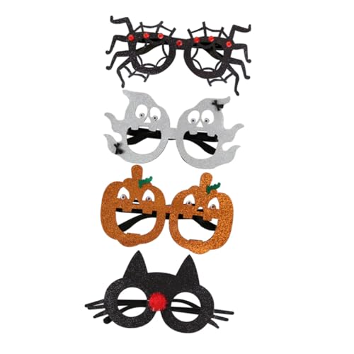 LIFKOME 4 Stück Halloween-Brille Requisiten für Halloween-Fotoautomaten Sonnenbrillen begünstigt augenmaske halloween halloween-dekoration Festival-Kostüm-Brille Brillen-Requisiten Stoff von LIFKOME