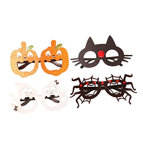 LIFKOME 4 Stück Halloween-Brille schicke Kostümbrille Halloween-Cosplay-Brille halloween brillen halloween Party-Brillen-Dekore Einzigartige Halloween-Partybrille Plastik von LIFKOME