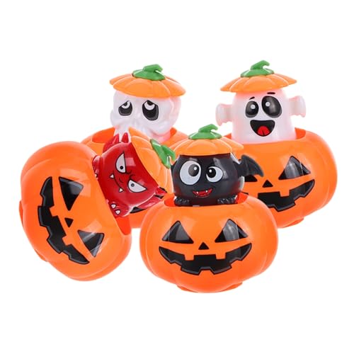 LIFKOME 4 Stück Halloween-uhrwerk-Spielzeug – Lustiges Aufzieh-kürbis-Spielzeug, Uhrwerk-Spielzeug Für Kinder, Partygeschenke, Süßes Oder Saures, Klassenzimmer-belohnung von LIFKOME