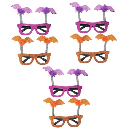 LIFKOME 6 Stk Fledermaus Brille halloween dekoration party brille Halloween-Cosplay-Requisiten lustige Brillen Make-up-Brille Halloween-Brille -Requisite Scherzbrille Plastik von LIFKOME