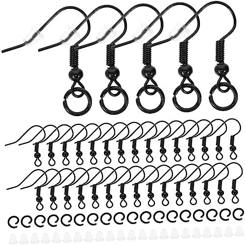 LIFKOME 600PCS Schwarze Ohrringhaken DIY Bastelzubehör Für Schmuckherstellung Dangle Hooks Für Ohrringe Schmuckzubehör Für Ohrschmuck von LIFKOME