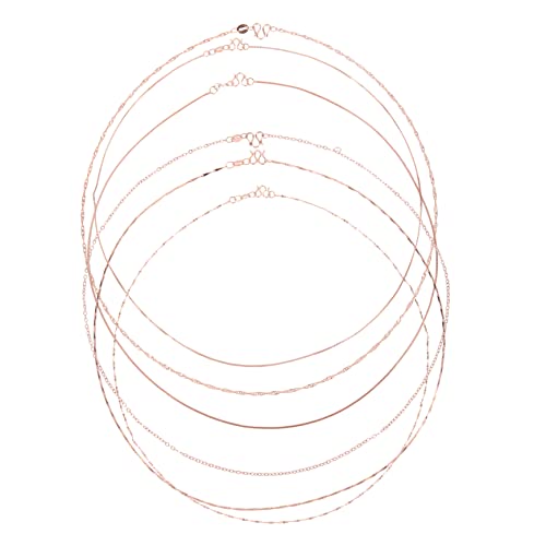LIFKOME 6Stücke Teiliges Halsketten Roségold Für Frauen Und Dünne Ketten Für DIY Schmuck Vielseitig Einsetzbar Für Hochwertige Verarbeitung LIFKOME 6Stücke Teiliges Halsketten Roségold Für Frauen Und Dünne Ketten Für DIY Schmuck Vielseitig Einsetzbar Für Hochwertige Verarbeitung von LIFKOME