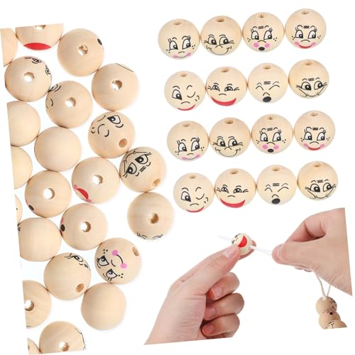 LIFKOME 80Stücke Holzperlen Für Armbänder Runde Bastelperlen Mit Vorgebohrten Löchern DIY Holzperlen Für Schmuck Scrapbooking Und Natürliche Holzoptik LIFKOME 80Stücke Holzperlen Für Armbänder Runde Bastelperlen Mit Vorgebohrten Löchern DIY Holzperlen Für Schmuck Scrapbooking Und Natürliche Holzoptik von LIFKOME