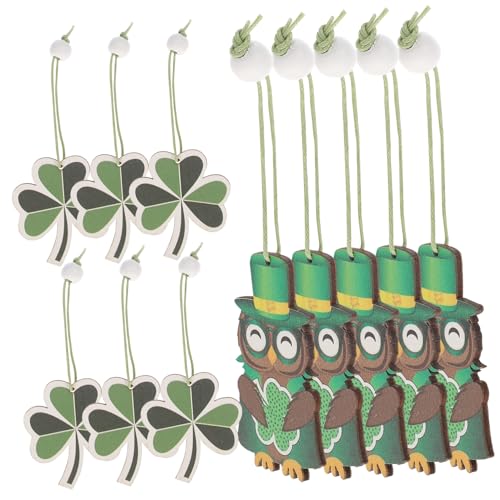 LIFKOME Dekorationen für Den St. Patrick‘s Day 12 Stück Aus Holz Festivalschmuck Irland-Festival Themen- St. Patrick‘s-Szene- von LIFKOME