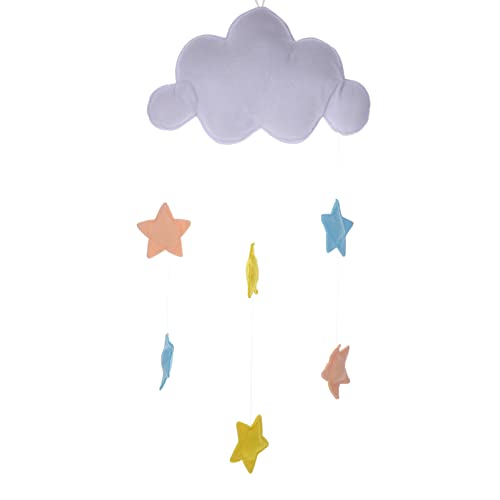 LIFKOME Dreidimensionale Wolkenornamente Wolkengirlande Baby Aus Filz Mobiles Spielzeug Für Babybetten Wolke Wanddekoration Stern Wandbehang Dekoration Das Banner Gefühlt Süss Kind von LIFKOME