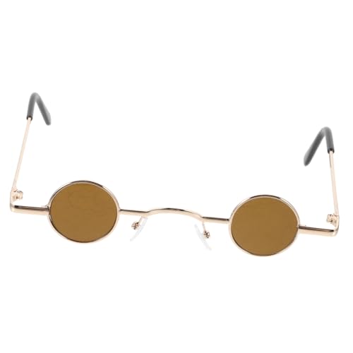 LIFKOME Mini-Retro-Brille halloween fasching sonnenspiegel gold sunglasses vintage party sonnenbrillen Festival Gläser Rave Partybrille Disco- Metall von LIFKOME