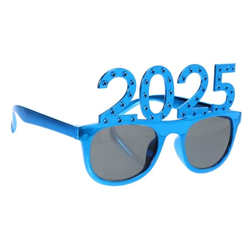 LIFKOME Neujahrsbrille 2025 Silvesterbrille Strass Nummer Brille Party von LIFKOME