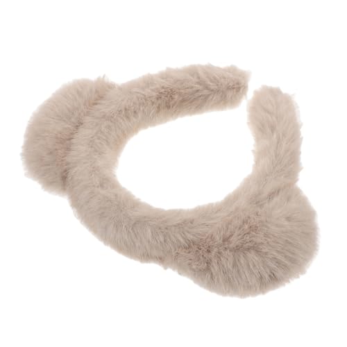 LIFKOME Plüsch-ohr-stirnband Tierische Ohren Tragen Fell Ohren Bärenohren Stirnband Für Erwachsene Bärenohren Make-up Haarreifen Braune Ohren Weiße Pelzaccessoires Khaki Plüschstoff von LIFKOME