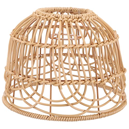 LIFKOME Weiches Licht Nachahmung Rattan Lampenschirm Gewebt Kronleuchter Abdeckung Hause Dekorative Lampe Vintage Stil Licht Abdeckung von LIFKOME