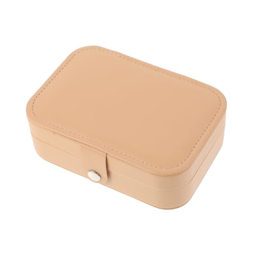 LIFKOME kosmetische Frauen reise schmuckschatulle Schmuck-Organizer Halskette Schmuckkästchen Schmuckkiste travel schmuckbox Schmuckhalter Schmuckring-Organizer Pu Khaki von LIFKOME