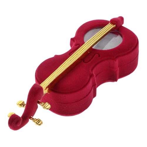 LIGIGWASH Schmuckschatulle Mit Violinenmotiv Ringvitrine Schmuckhalter Schmuckhalter Schmuckorganisatoren Und Aufbewahrung Schmuckorganisator Für Frauen Schmuckdisplay Rosy von LIGIGWASH