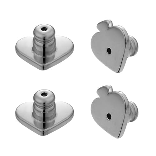 4 Stück Ohrring-Verschlüsse Verriegelung Ersatz Verriegelung Ohrring-Verschlüsse Ohrringstopfen Sichere Verriegelung Rückseite für Ohrstecker von LIGSLN