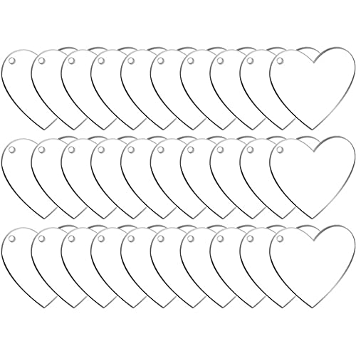 Acryl-Schlüsselanhänger in Herzform, blanko, Acryl, herzförmig, Valentinstag, Schmuck, Basteln, Party-Dekoration von LIGSLN