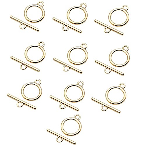 Knebelverschlüsse und Ringverschlüsse, OT-Endverschlüsse für Armbänder, Halsketten, Schmuckkomponenten, 10 Stück von LIGSLN