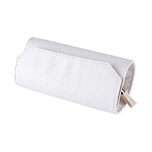 LIGSLN Lange Schmuckschatulle, tragbare Schmuckrolle, Clutch, faltbar, PU-Leder, Schmuck-Aufbewahrungstasche, Ohrring-Organizer von LIGSLN